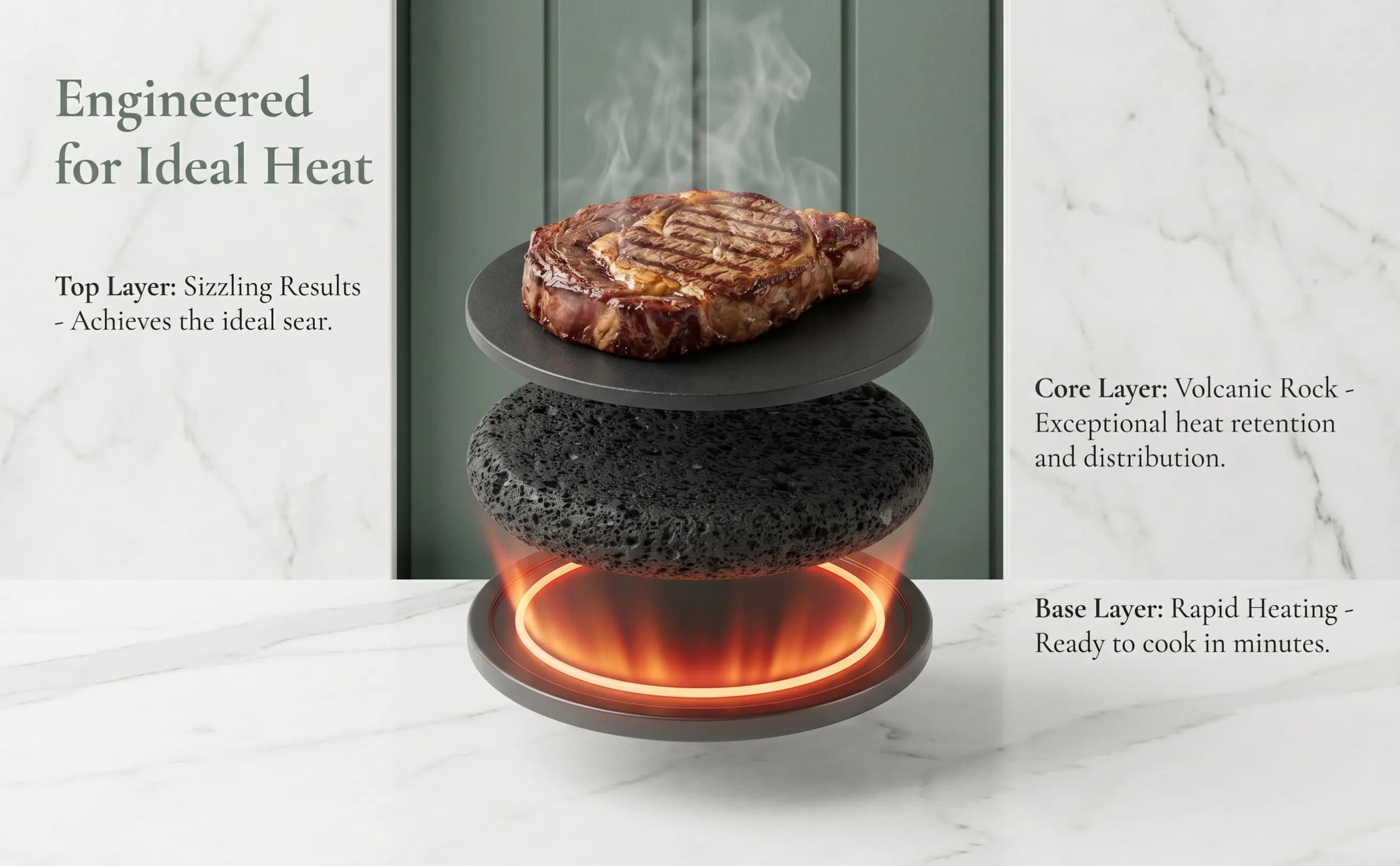Stone Korean Bbq Grill 15Cm Volcano Stone Cooking Tile Heat Retaining Lava Pan for Pizza Meat Seafood Bbq Baking