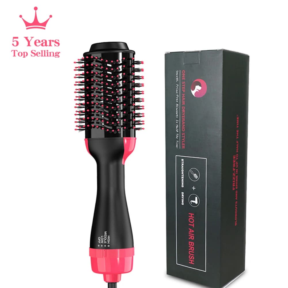 LISAPRO Hot Air Brush 3 IN 1 Hair dryer and volumizing in one step Styler and hairdryer 1000 W professional hairdryer brush