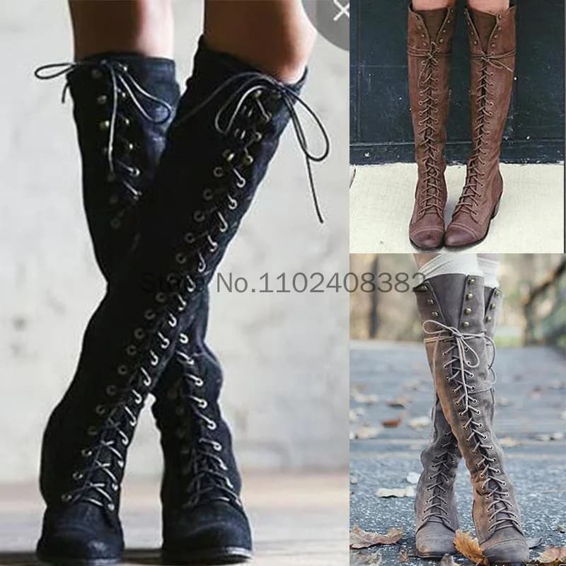 New Medieval Costume Knight Boots Victor Cosplay Larp Shoes PU Leather Warrior Women Cosplay Fancy Boot Carnival Party Steampunk