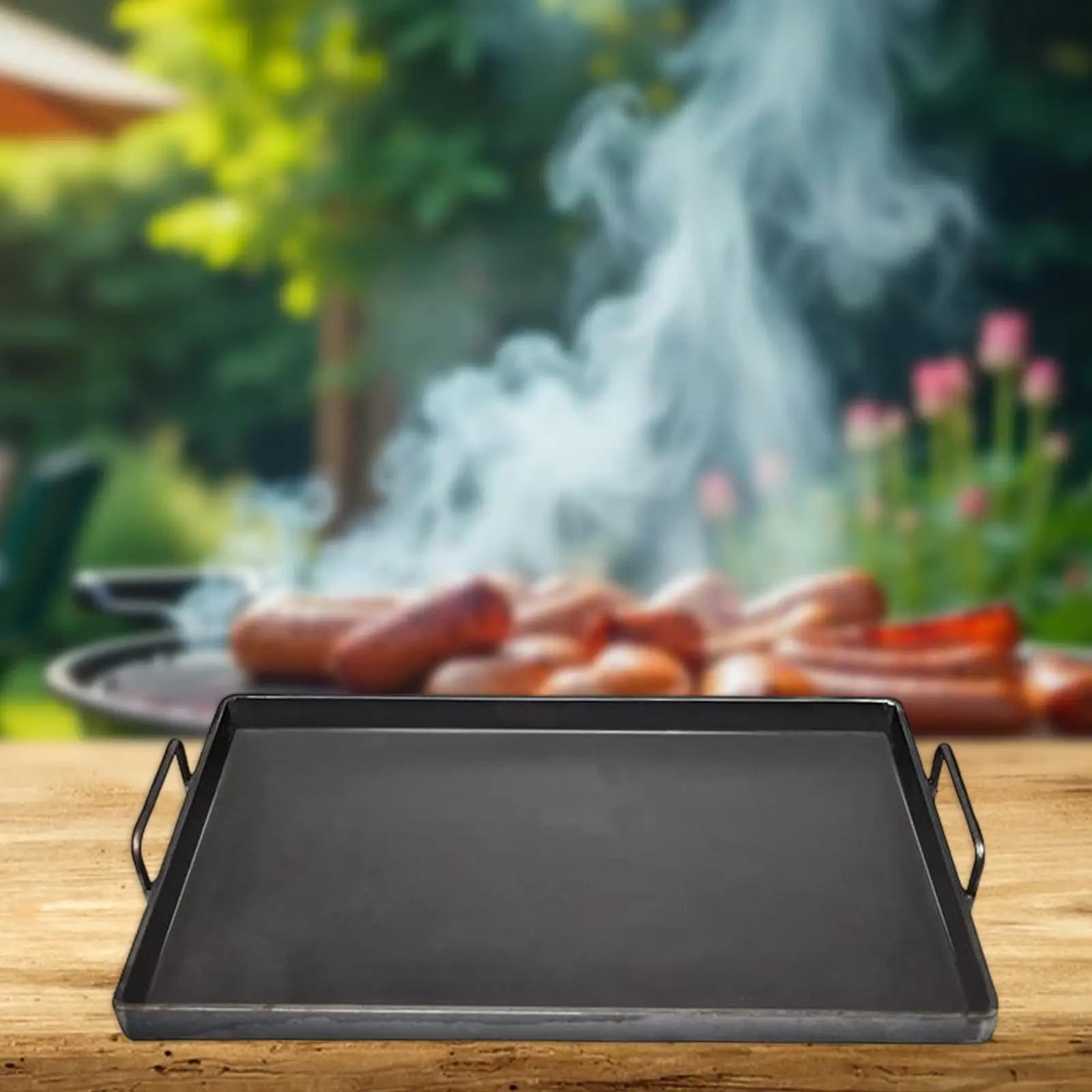 Grilled Plate for Cooking, Grilling pan, Grill for Stove, Grill for Frying for Barbecue at the Open, Camping, Parties, Gas Grill