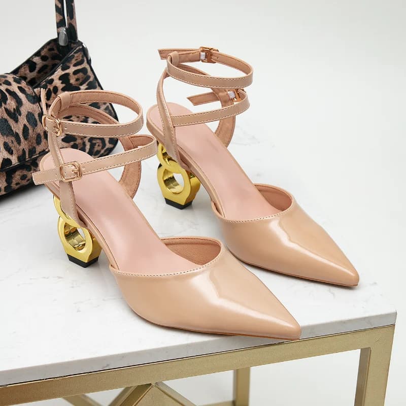 Scarpe da Donna alla Moda con Tacco Alto, Stile Casual Semplice e Punta Affusolata, Calzature Femminili in Stile Europeo e Americano