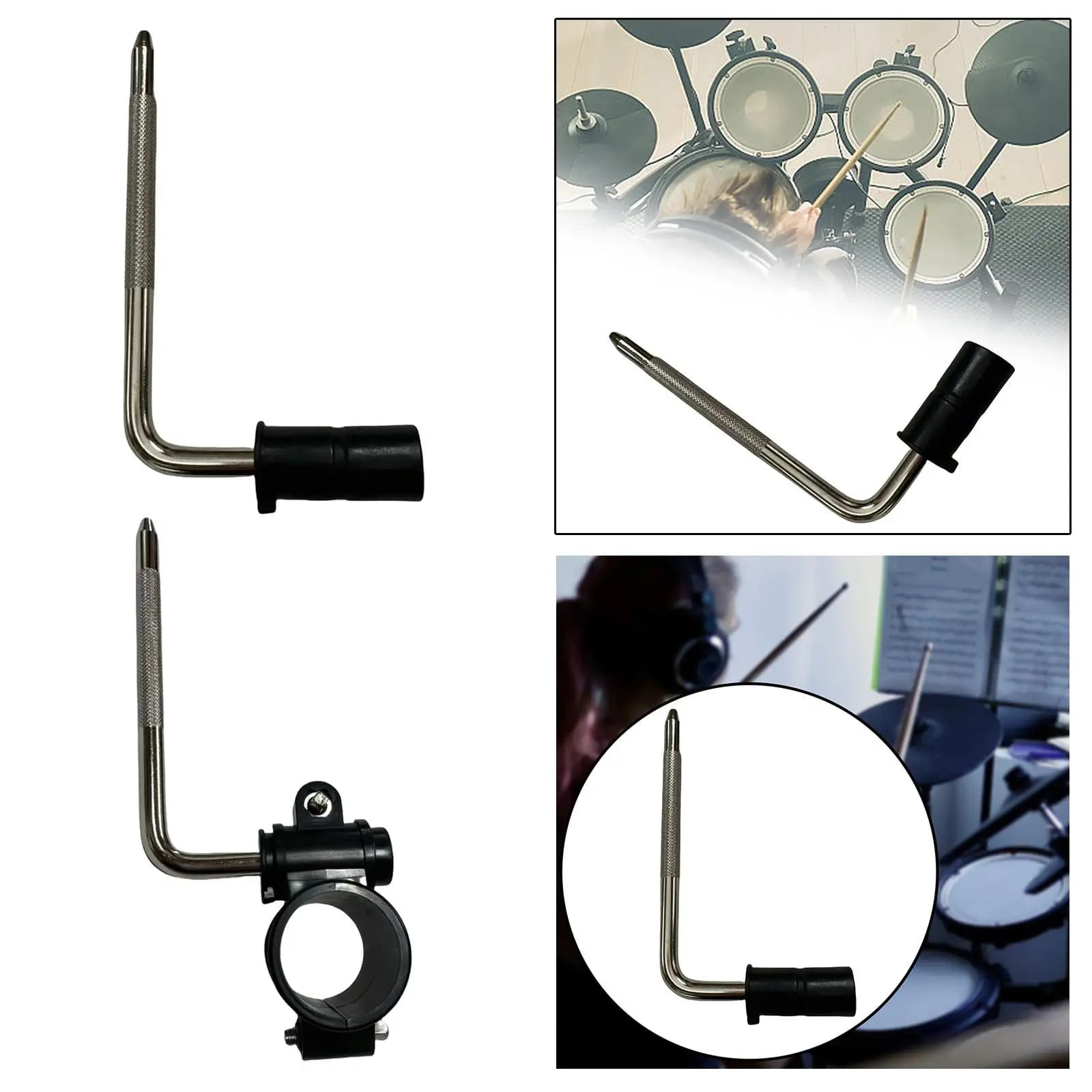Metal Drum Rack Mounting Arm Electronic Drum Support Lightweight Drum Stand Accessory for Travel Drum Kit