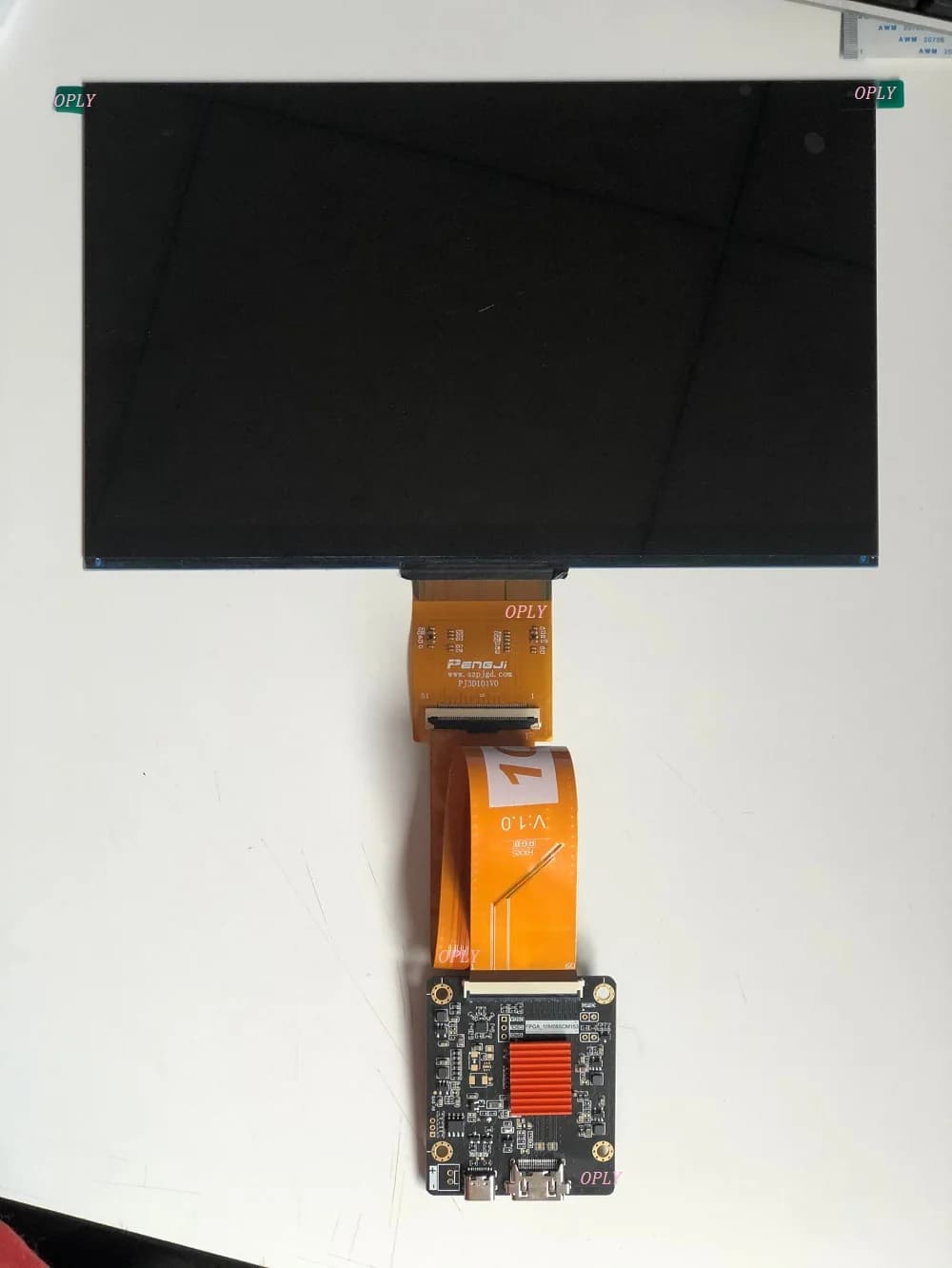 Scheda controller stampante 3D con pannello LCD bianco nero da 10,1 pollici 12K ad alta precisione 11520 * 5120 Compatibile con HDMI Type-C fai da te