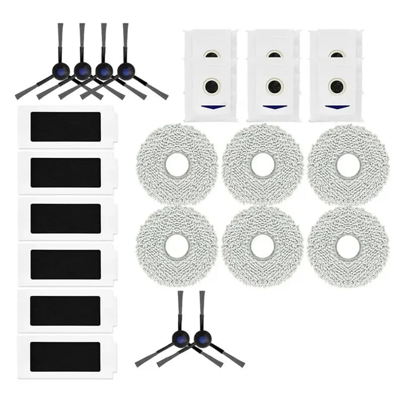 M02K - Ricambi per Ecovacs Deebot T30 Pro / T30 Pro Omni / T30 Max / Yeedi Pro+: Spazzola Laterale, Filtro HEPA, Panno Lavapavimenti, Sacchetto Raccoglipolvere