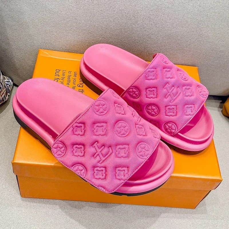 Ciabatte Piatte da Donna con Chiusura a Strappo, Nuove Ciabatte Estive di Lusso Firmate 2026, Eleganti Ciabatte da Casa per Donna, Zapatos De Mujer