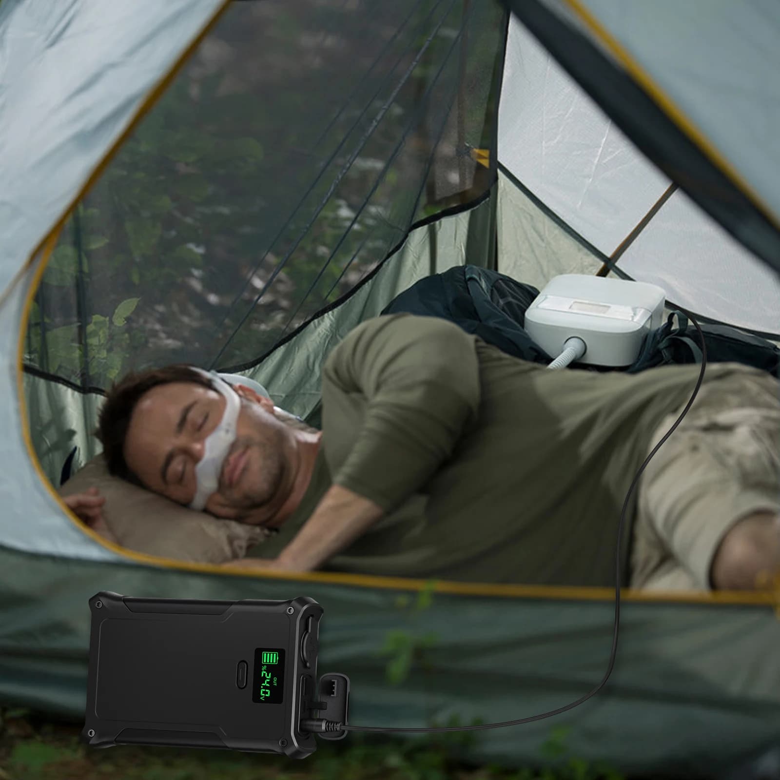 Power Bank Portatile 40000mAh Ricarica Rapida QC 3.0 PD USB-C Batteria per Campeggio Auto Frigorifero POMPA