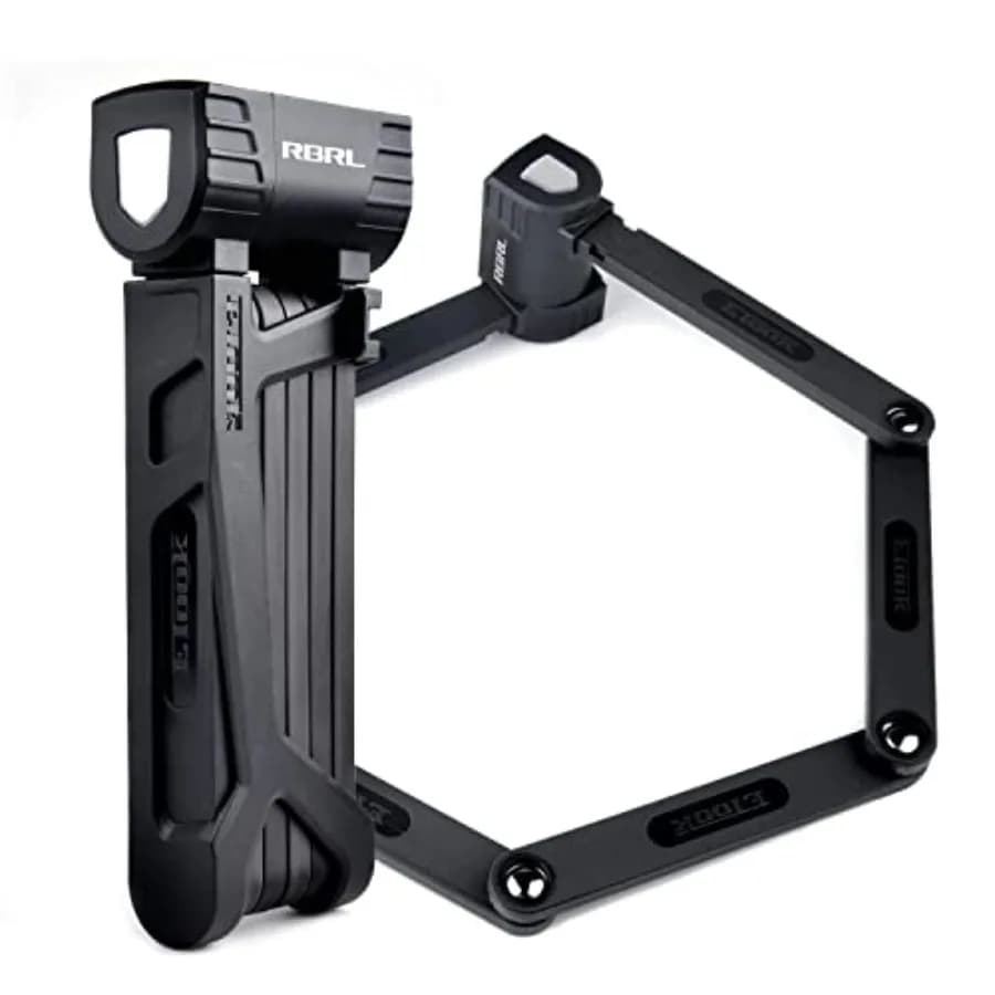 Bicycle Lock, 2.95 Ft Folding Locks, Heavy Duty Anti-Theft Chain Lock with Keys and Case for Bikes, E-Bikes or Scooters