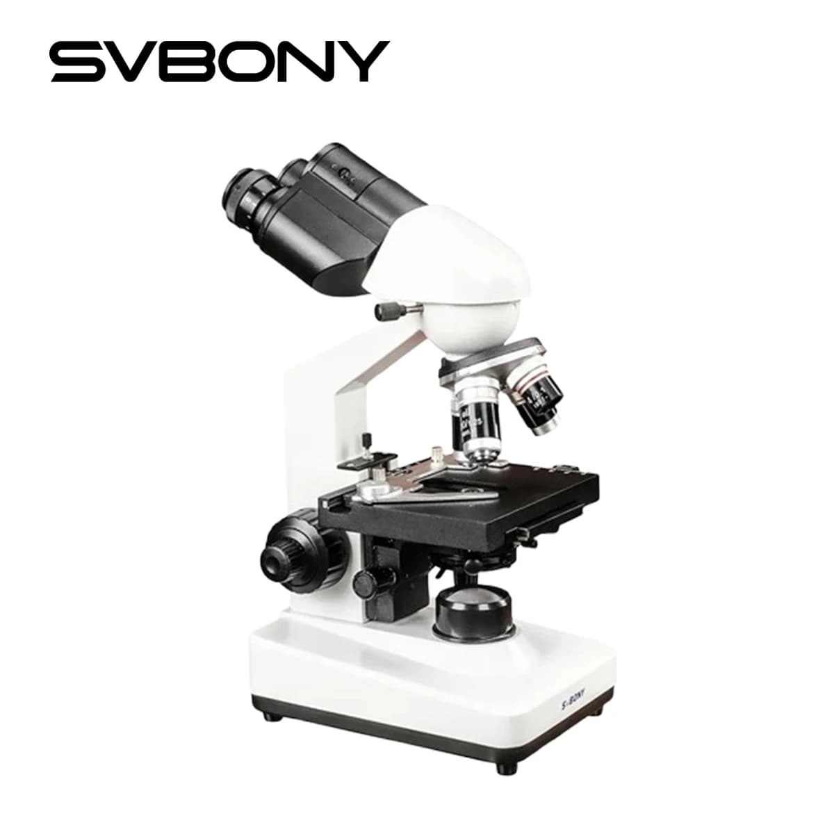Microscopio composto binoculare Svbony SM201, 40-2500X con obiettivo ad immersione in olio 100x Condensatore Abbe a luce variabile NA1.25