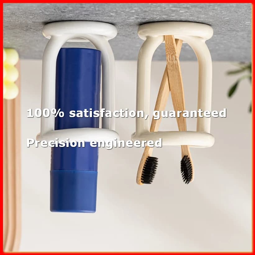 Ceramic Toothbrush Holder Bathroom Shelving Toothpaste Holder Storage Rack Bathroom Product Shelf Desktop Storage Holder A-A79M