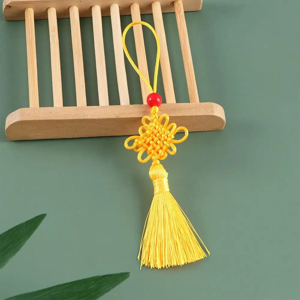 Accessori Decorativi, Ciondolo per Arredamento Casa, Ciondolo con Nodo Cinese e Nappa in Seta, Ciondolo Nodo Cinese, Nappa per Decorazioni Fai da Te e Tende
