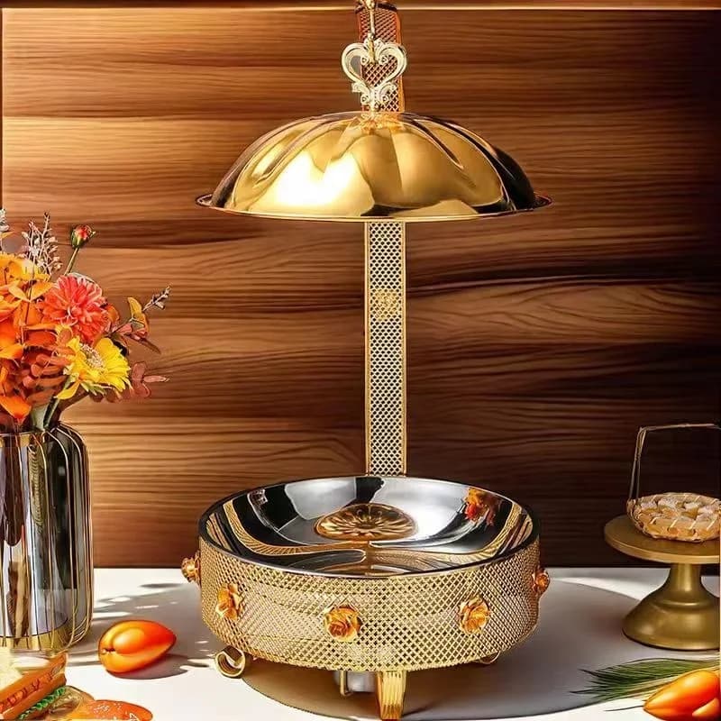 Scaldavivande di Lusso a Sospensione, Fornello a Alcol per Buffet, Scaldavivande per Eventi, Matrimoni, Campeggio