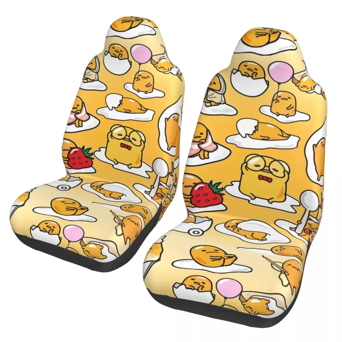 Simpatico Gudetama Carta da parati Coprisedile per auto Protezione Accessori interni Adatto a tutti i tipi di modelli Coprisedili Pesca