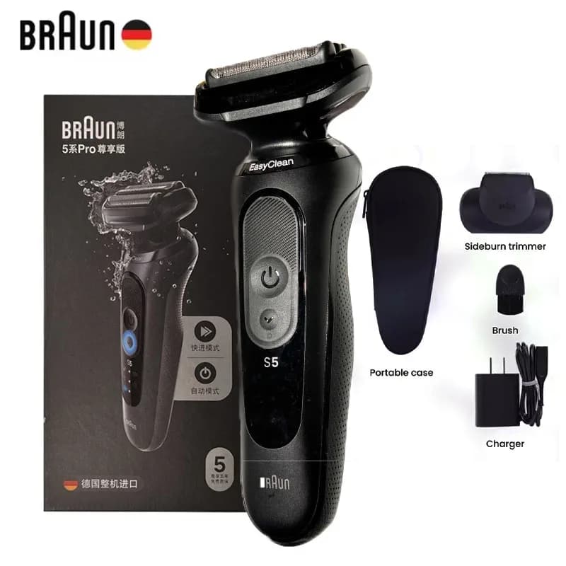 Origin Braun Series 5 Pro 52-N1200s Electric Razor for Men Professional Shaver Barba Trimmer Shaving Machine Barbary