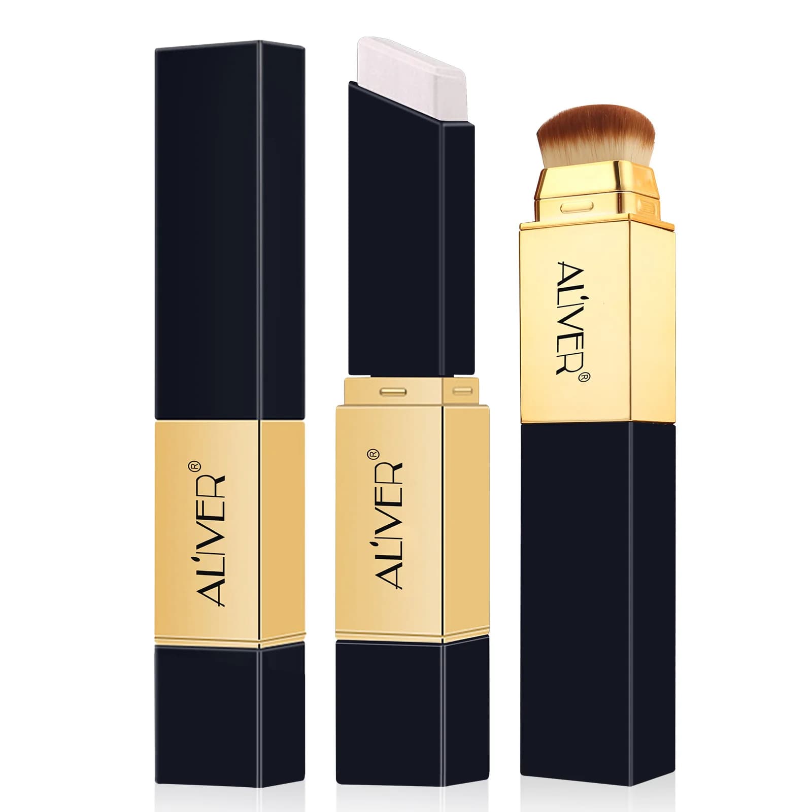 2-in-1 High Coverage Foundation & Concealer | Full Coverage for Acne, Pores & Dark Circles Waterproof Makeup with Built-in Brush