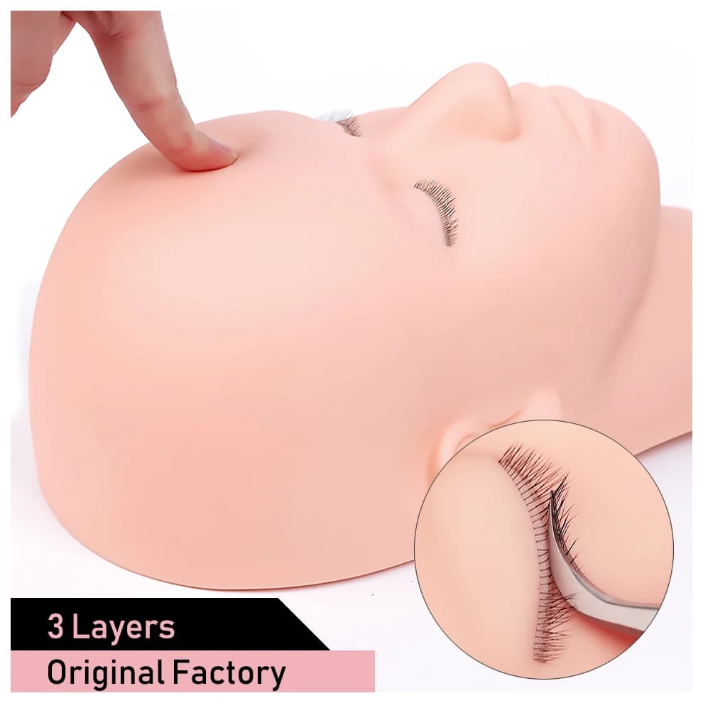 Extended licenses Designers also selected these stock photos Faux eyelashes practical accessories for the head of the face Training set for eyelash artists salon 3 layers doll head eyelash mannequin