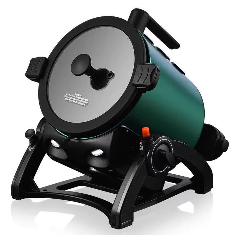 Fornello Portatile da Esterno, Fornello da Campeggio, Fornello a Gas, Fornello Automatico da Picnic, 360 ° Friggitrice Automatica, con Rivestimento Antiaderente Interno