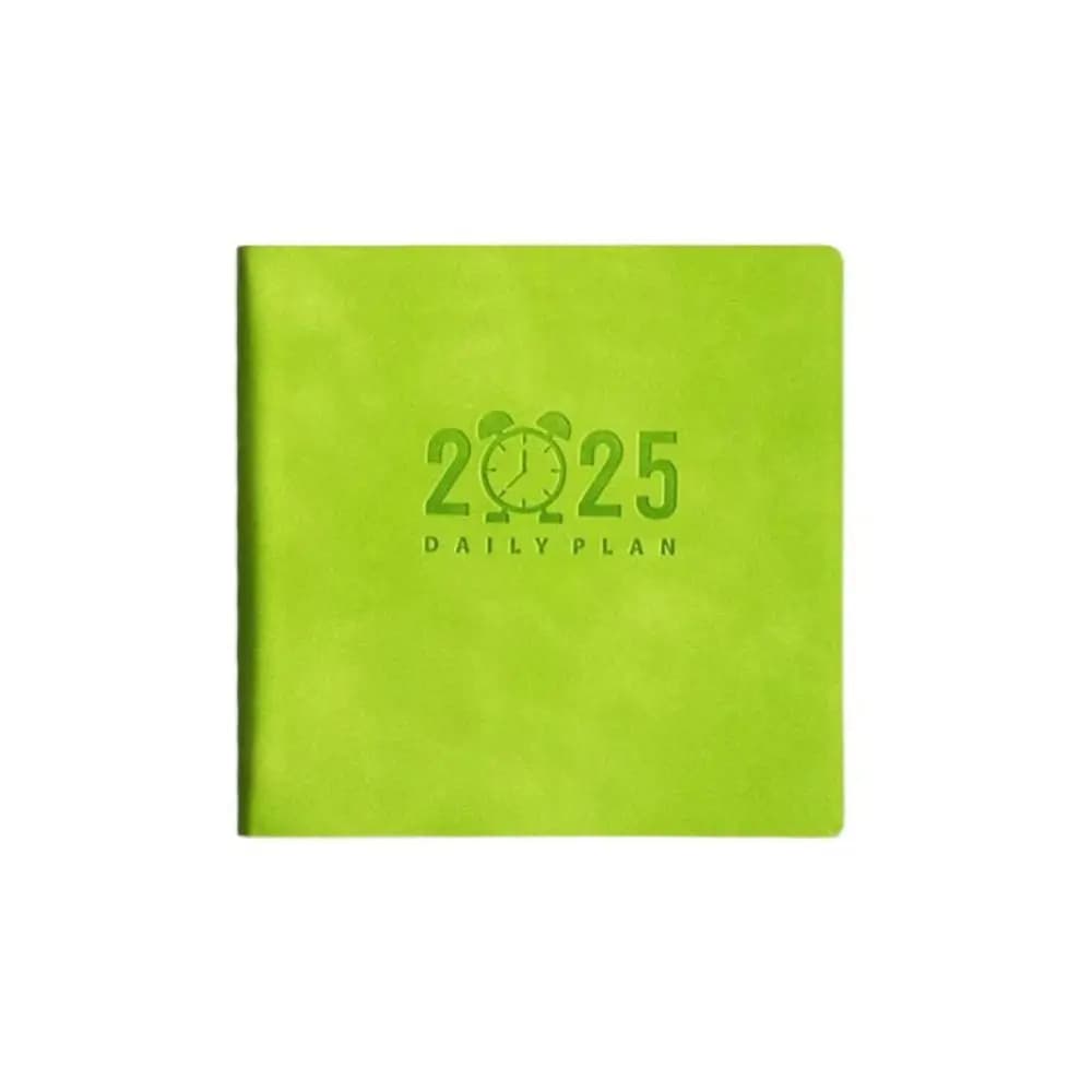 Blocco note, mini quaderno, agenda tascabile quadrata, in pelle PU, per la gestione del tempo, agenda giornaliera, per l'ufficio