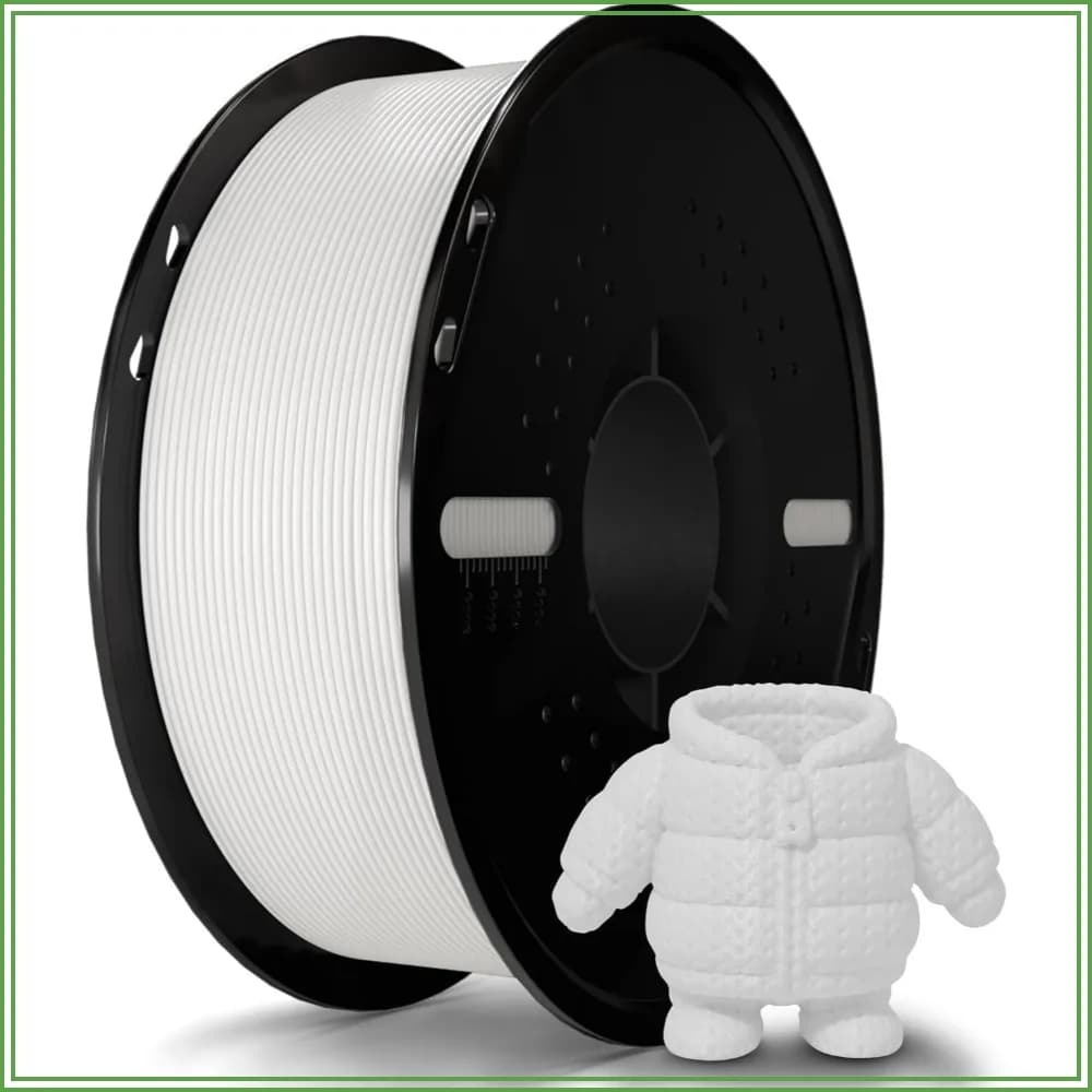 1.75mm PLA+ Filament White, 1kg Spool, Precision ±0.02mm, Tangle-Free, High Compatibility