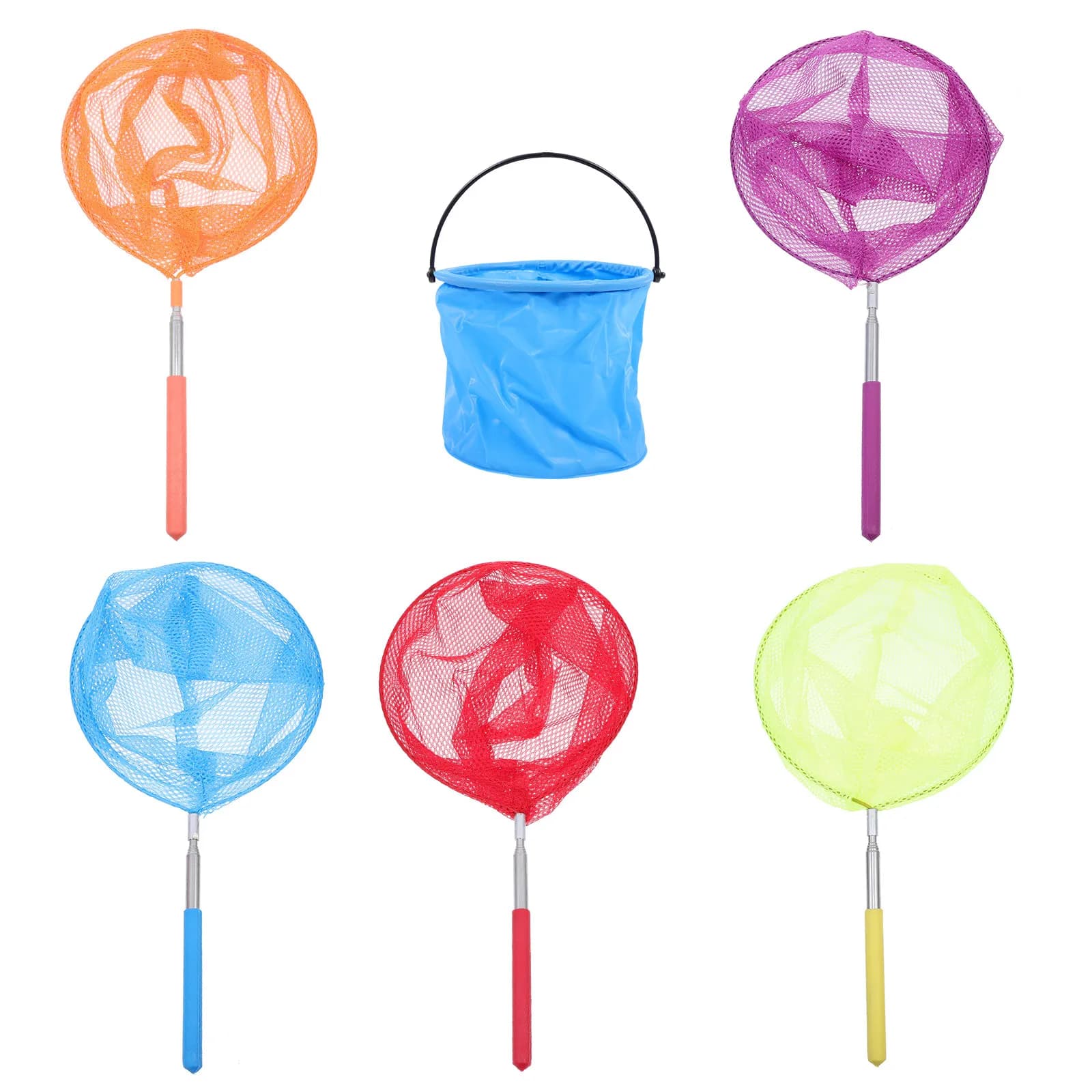 Set di Reti per Catturare Insetti Telescopiche in Acciaio Inox e Nylon, Retrattili per Bambini, per Catturare Farfalle, Api, Insetti e Pescare