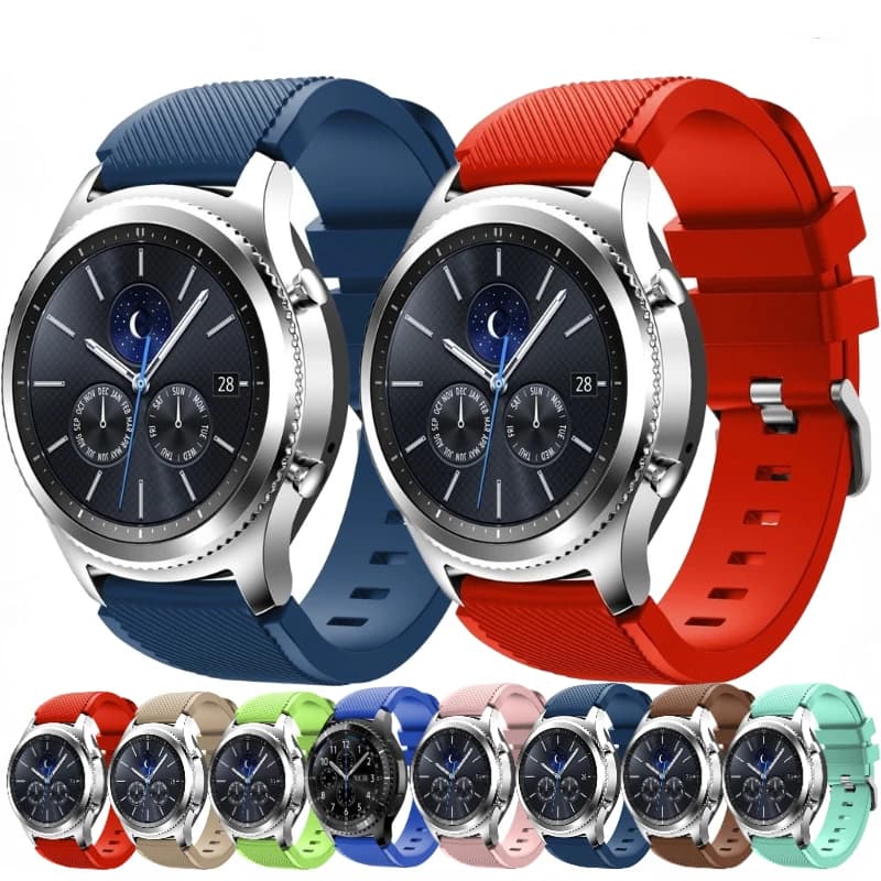 Cinturino in silicone da 22 mm per Samsung Galaxy Watch 3 Gear S3/Huawei Watch 4/3/GT3 cinturino sportivo morbido per Amazfit GTR4 47mm