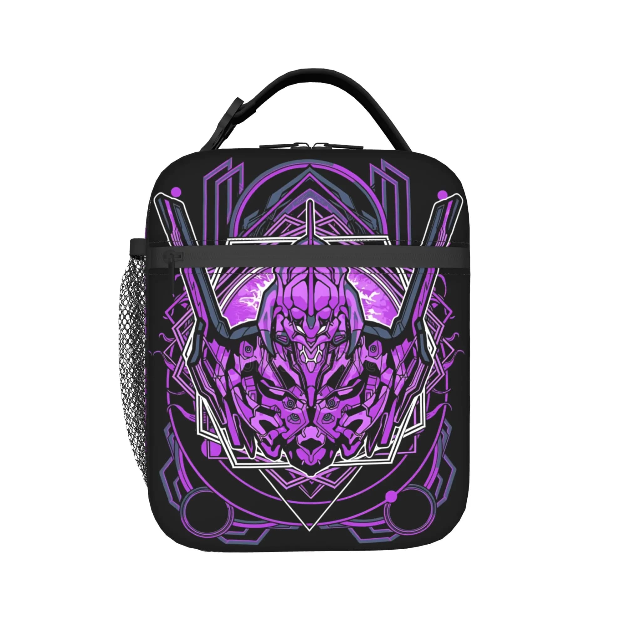Custom EVA Evangelions Thermal Insulated Lunch Bags Women Men Manga Portable Lunch Container for Work School Travel Food Box