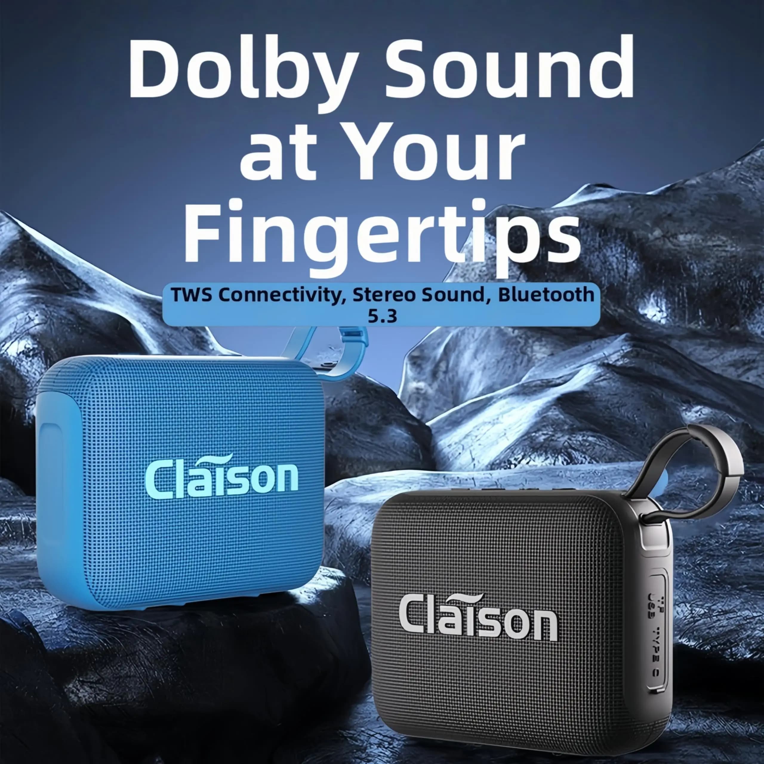 T56 5W Powerful Bluetooth Speaker HiFi Stereo Sound Portable Speakers with FM Radio IP67 Outdoor Waterfall Wireless Sound Box