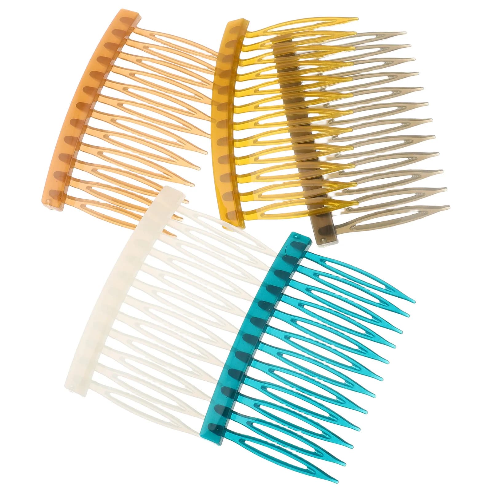5Pcs Insert Comb Hairdressing Square Teeth Uv Resistant Antislip Bang Fixing Hair Straightening Detangler Salon Barber Hair