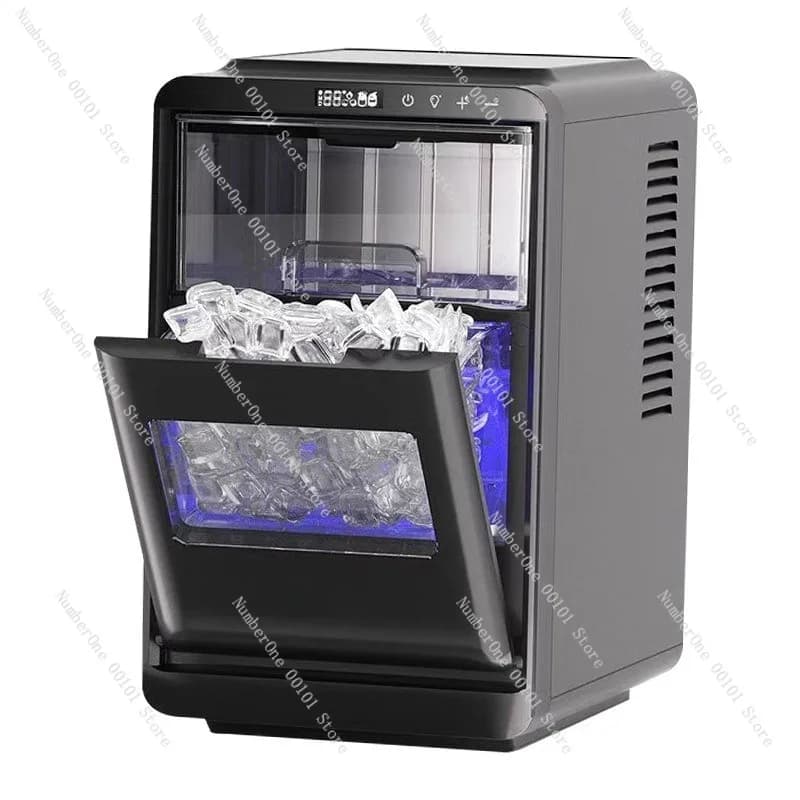 Home Party Automatic Ice Maker Machine 12KG 24H Household Commercial Solid Crescent Ice Cube Maker for Coffee Shop Milk Tea