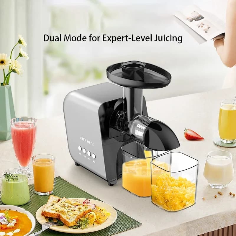 Estrattore di Succo a Freddo da 250W per Frutta e Verdura, Spremiagrumi Elettrico a Vite per Succo Fresco di Barbabietola, Uso Domestico