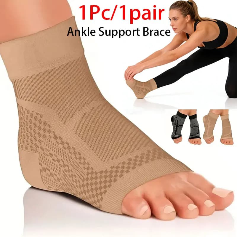 Supporto per caviglia in maglia traspirante, 1 pezzo/1 paio, il miglior supporto a compressione per caviglia, piede e tallone