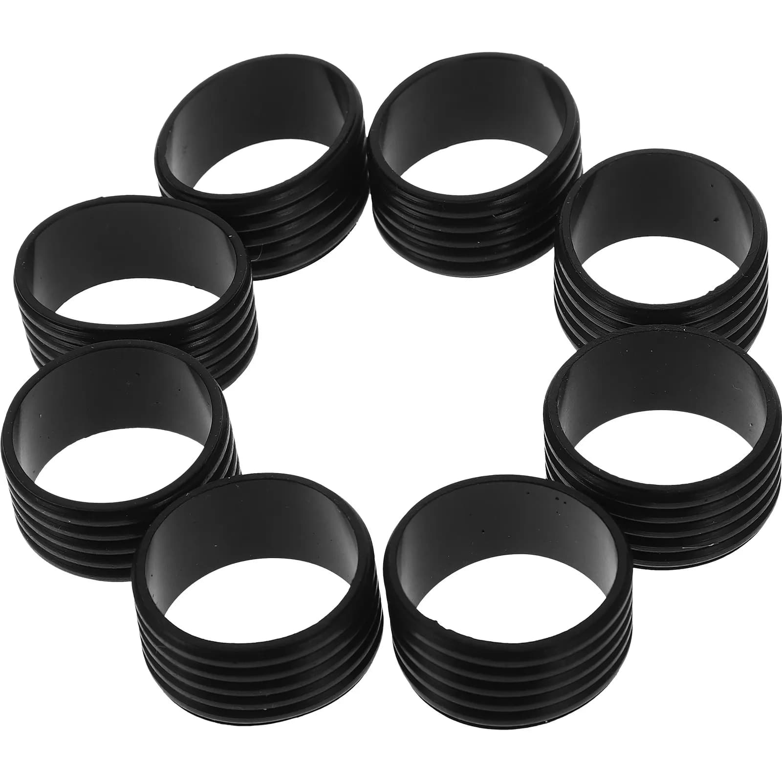 8Pcs Silicone Tennis Grip Rings Flexible Non Slip Racket End Protectors for Tennis Badminton Rackets Fishing Rods Gym Gear