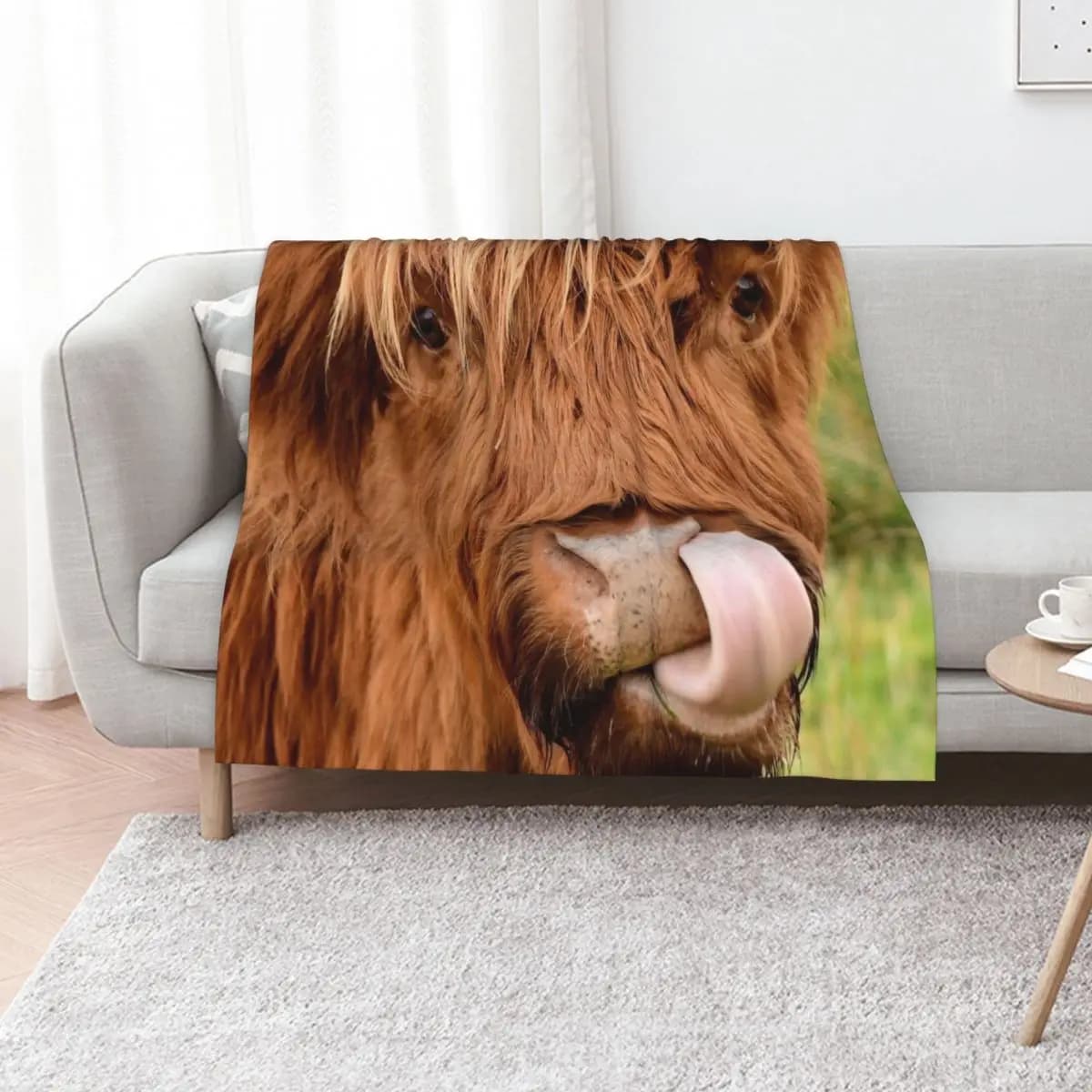 Tasty, the highland cow Throw Blanket Comforter Sleeping Bag for winter Soft Plaid Fashion Sofas Bed Blankets