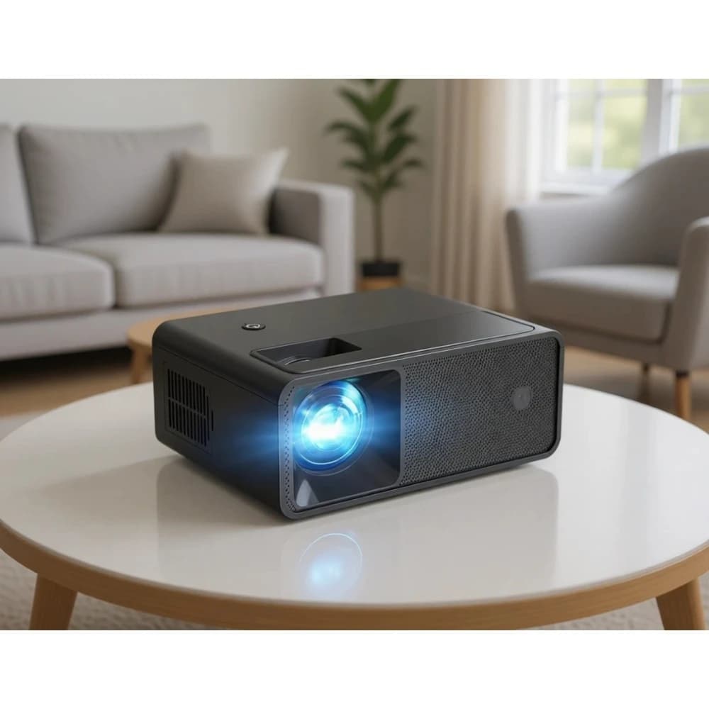 Mini Proiettore Aggiornato 2025 Full HD 1080P Portatile per Video e Film, Piccolo per Casa e Esterni, Compatibile con Telefono, PC, TV Stick, USB, HDMI