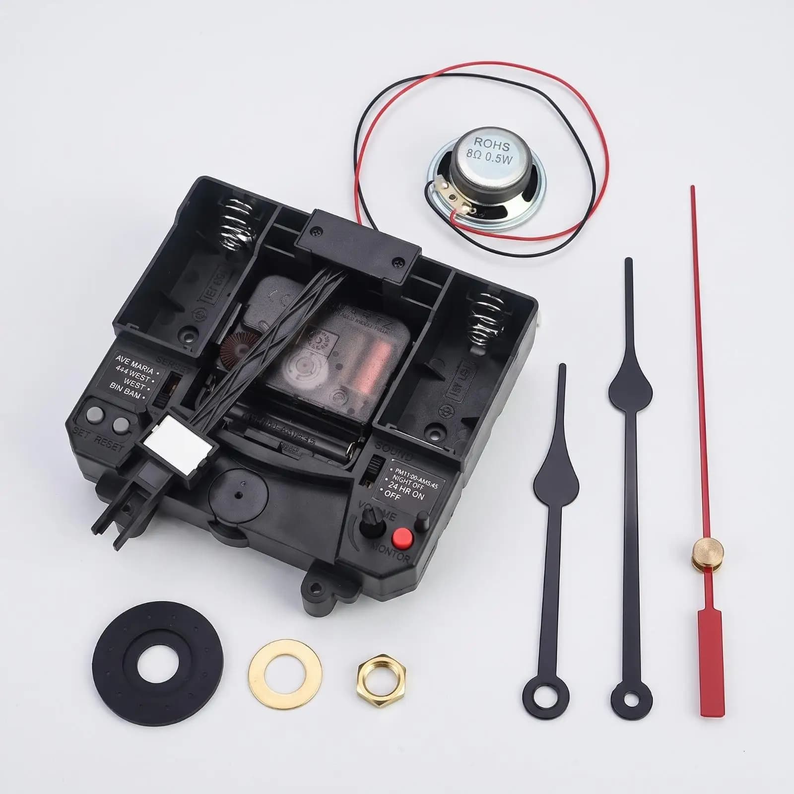 Quartz Chiming Clockwork with Pendulum Drive and Hands for Repairing Traditional Wall Clocks