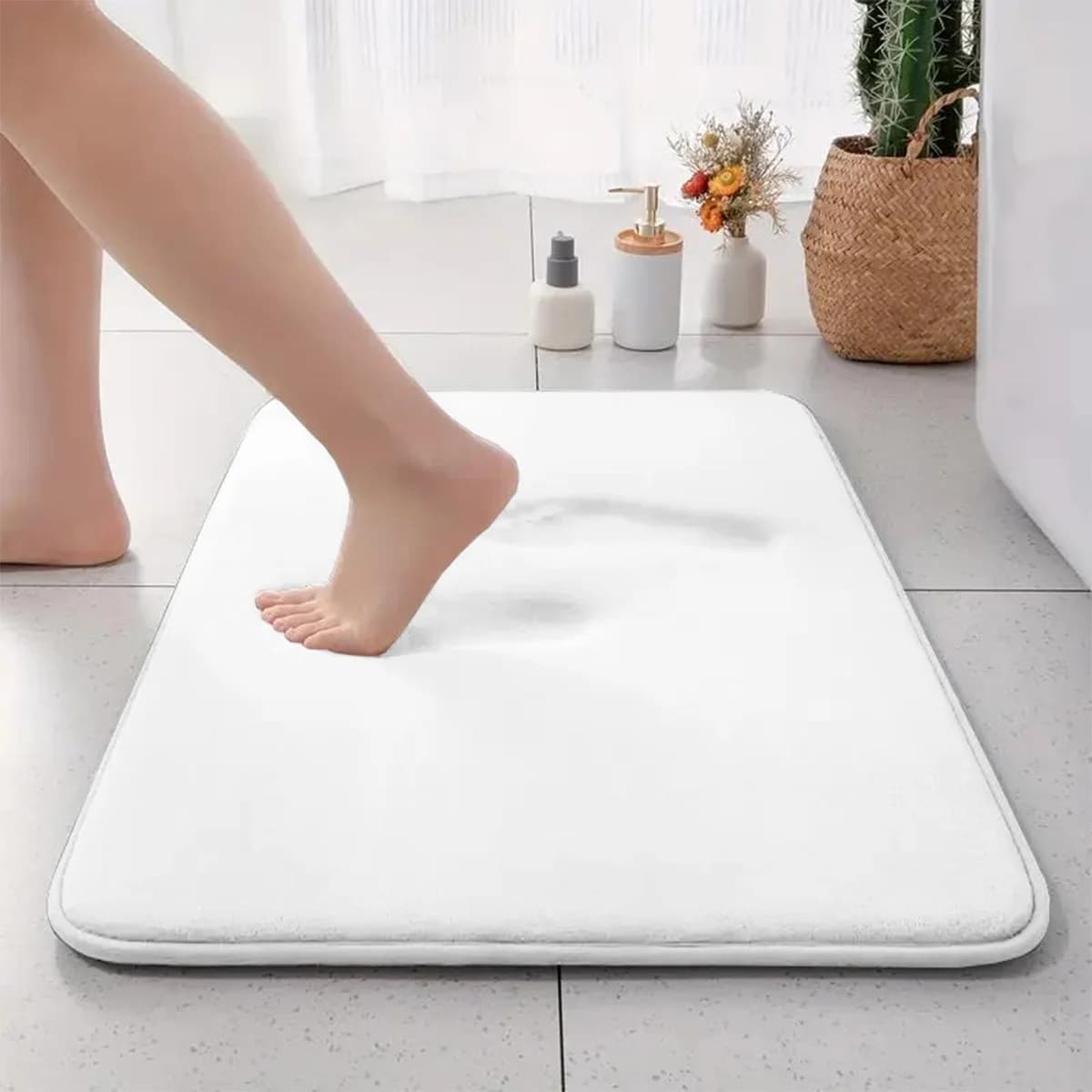 Absorbent plug in flannel, thick, for bathroom, entrance, non-slip.