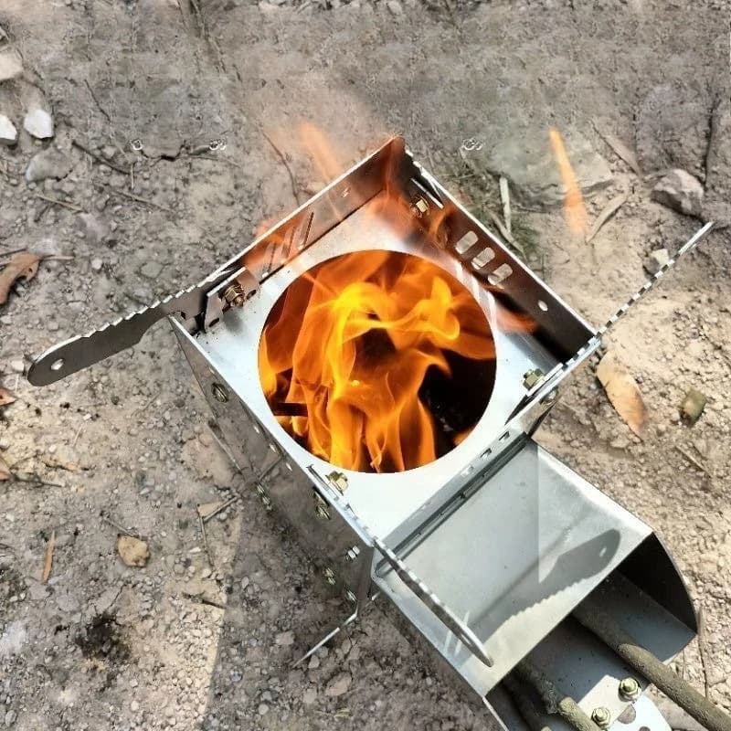 Portable Stove Foldable Stove Outdoors Camping Multi-functional Heater Picnic Firewood Stove Picnic Barbecue Equipment