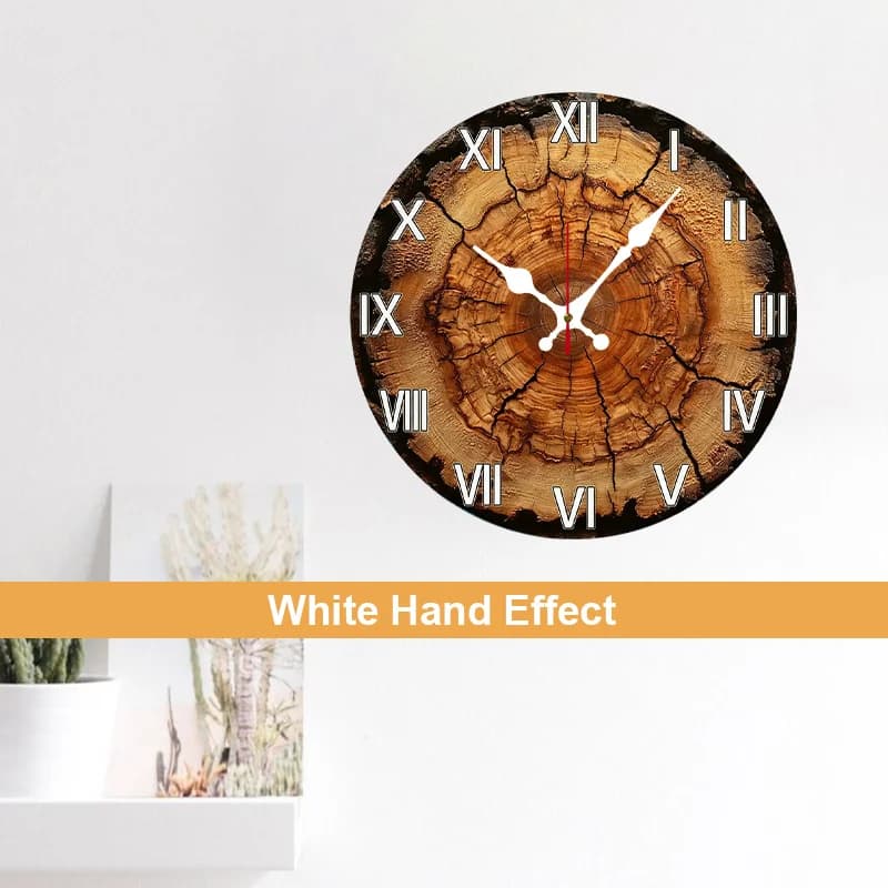 1 piece DIY wall clock: modern furniture for farm with tree strain design, silent movement, for living room, bedroom, kitchen, office