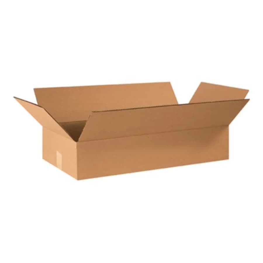 Scatole di cartone ondulato piatto 24 x 12 x 4 pollici, 24 L x 12 L x 4 H, confezione da 25, scatole per spedizioni, traslochi e stoccaggio per casa o ufficio.