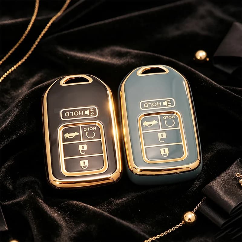 5 Buttons Car Key Case Cover Shell Fob for Honda Accord Civic CRV Pilot Ridgeline Odyssey Passport Smart Remote Key Protector