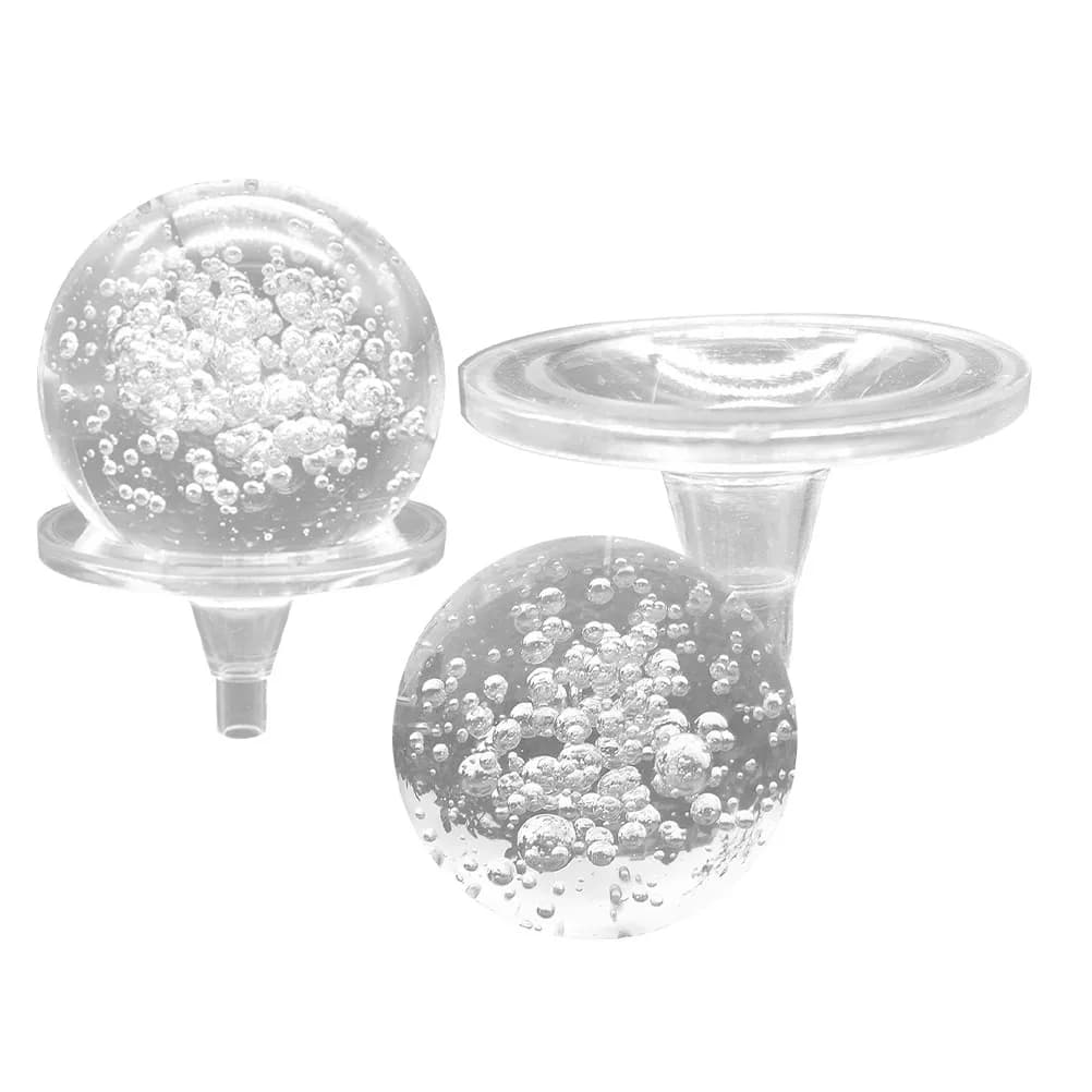 Set di 2 Supporti per Sfere di Vetro, Sfere Decorative in Cristallo per Acquario, Fontana da Interno, Cascata, Decorazione per la Casa