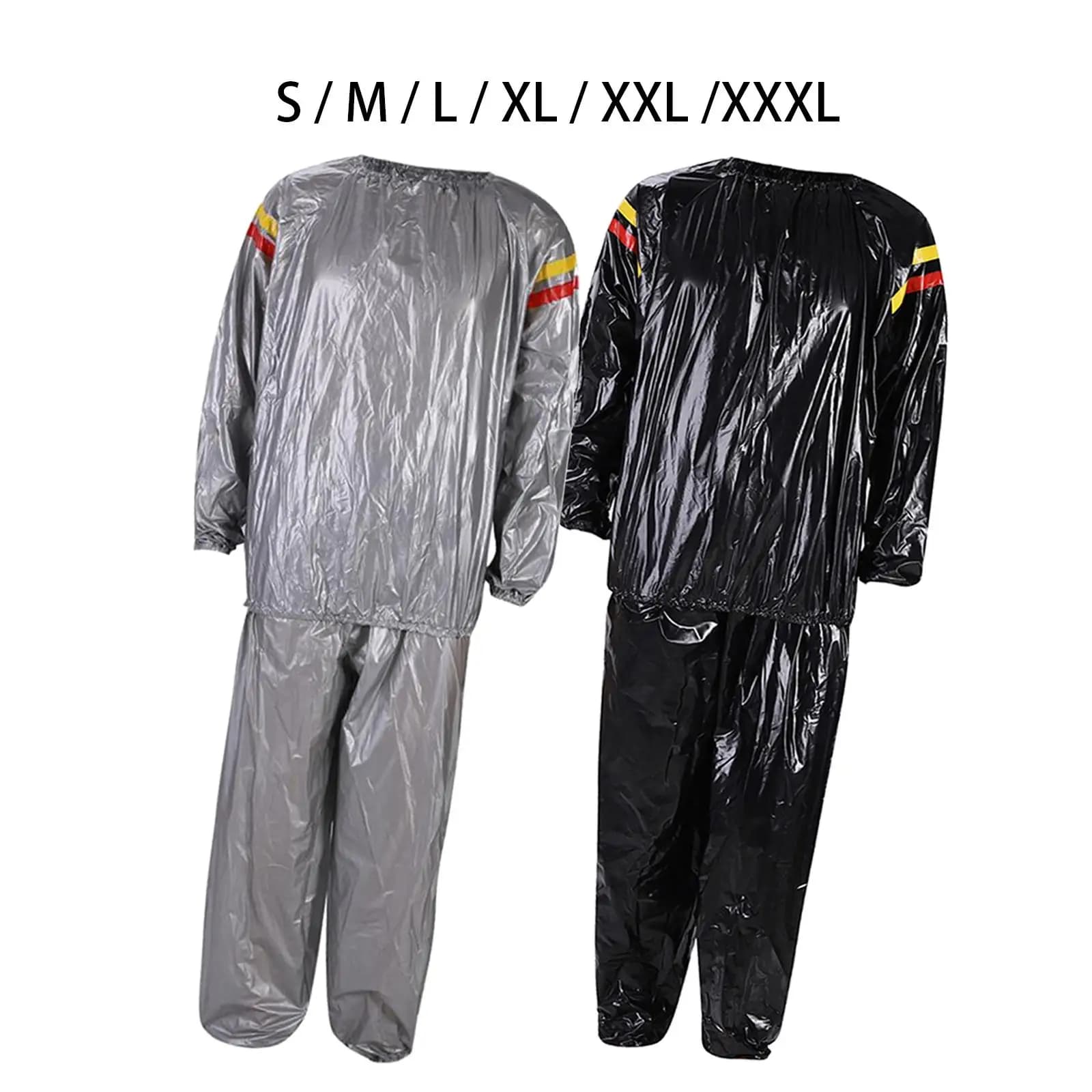 Tuta da sauna fitness in PVC Tuta da donna Uomo Perdere peso Tuta da corsa rapida per il corpo completo per esercizi di allenamento in palestra Yoga