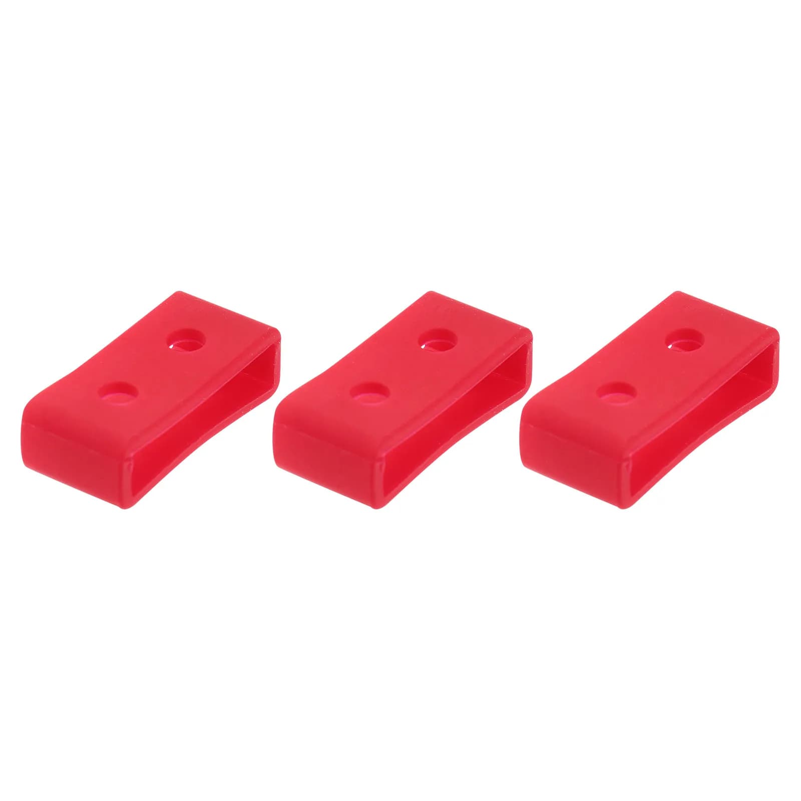 3 parts silicone spare rings for wrist watch straps, 24 mm elastic closures, wear-resistant, flexible and fast