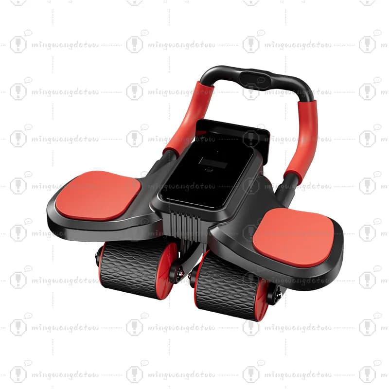 Rullo Addominale Ricaricabile a 4 Ruote con Contatore di Calorie, per Allenamento Addominale