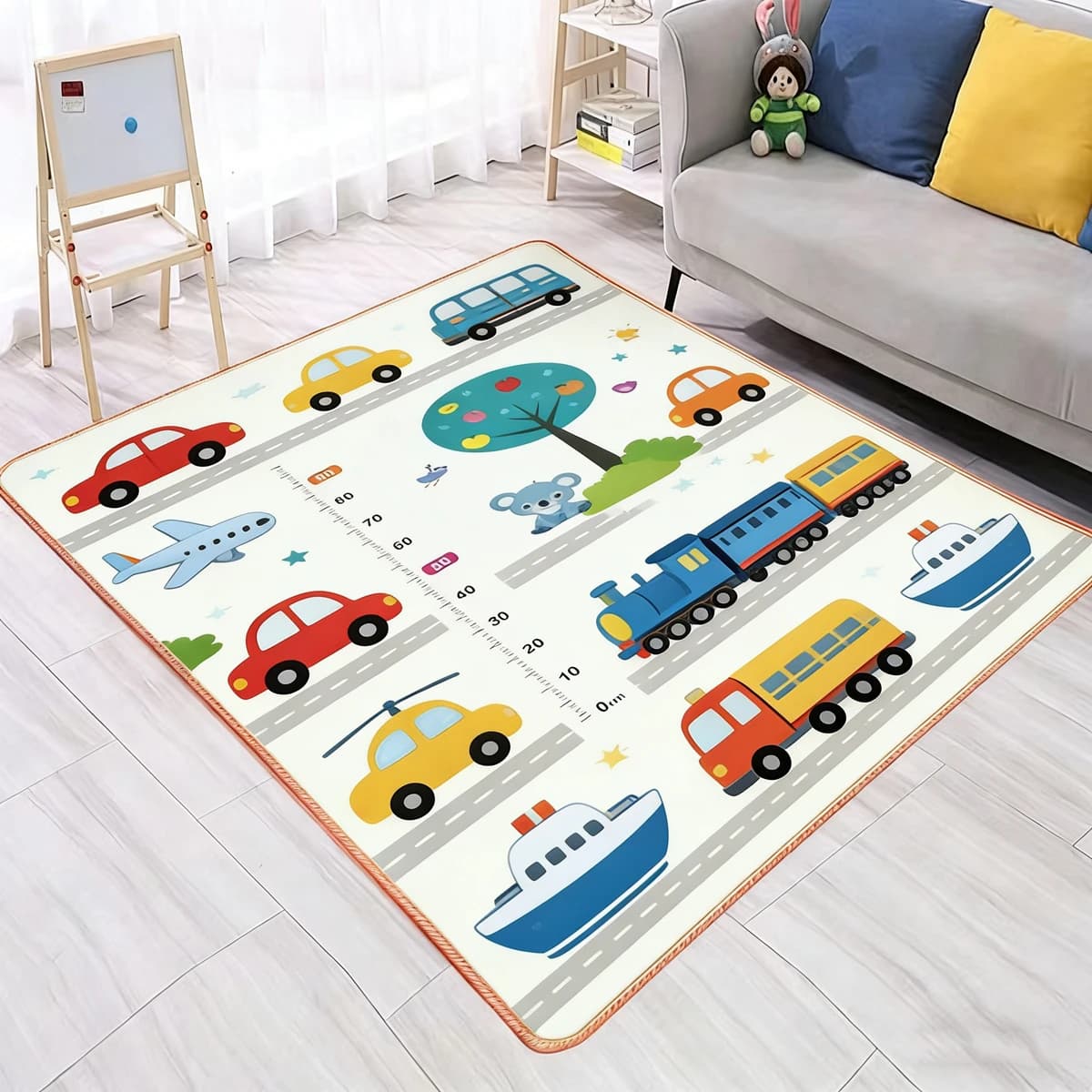 Tappeto da gioco 200x180/180x150/180x120cm per bambini, tappetino di sicurezza spesso, tappeti pieghevoli per gattonare, tappeto da gioco pieghevole