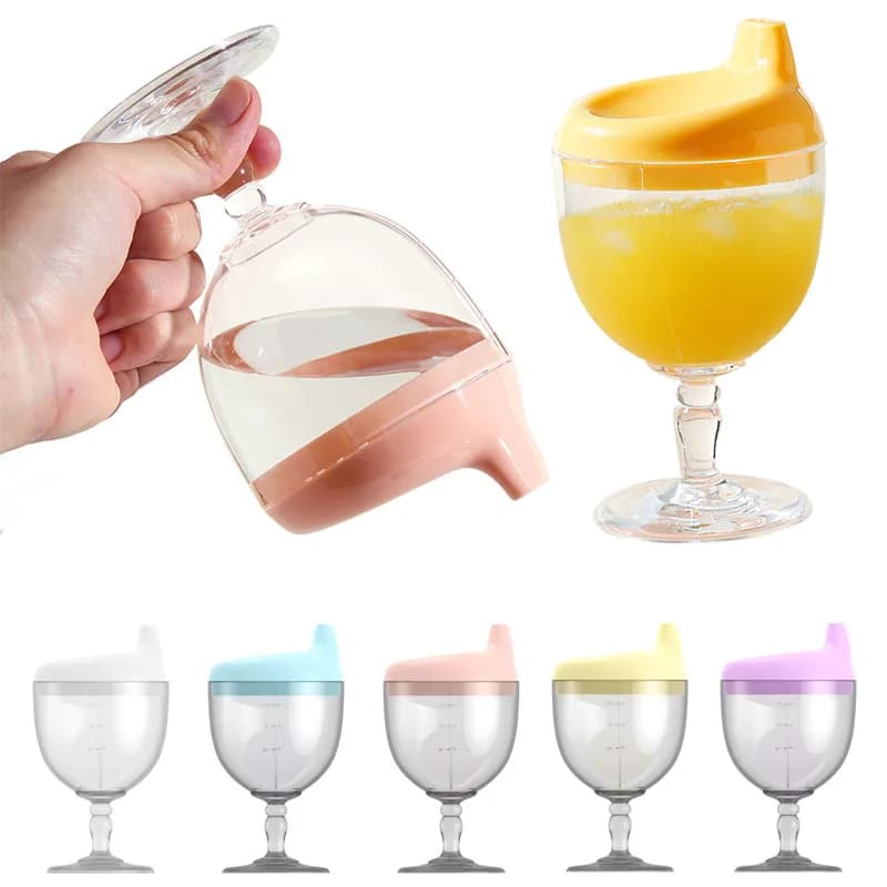 Baby food glass, baby cup, baby bottle with learning handle, silicone dishes, baby water bottle, baby accessories, glass