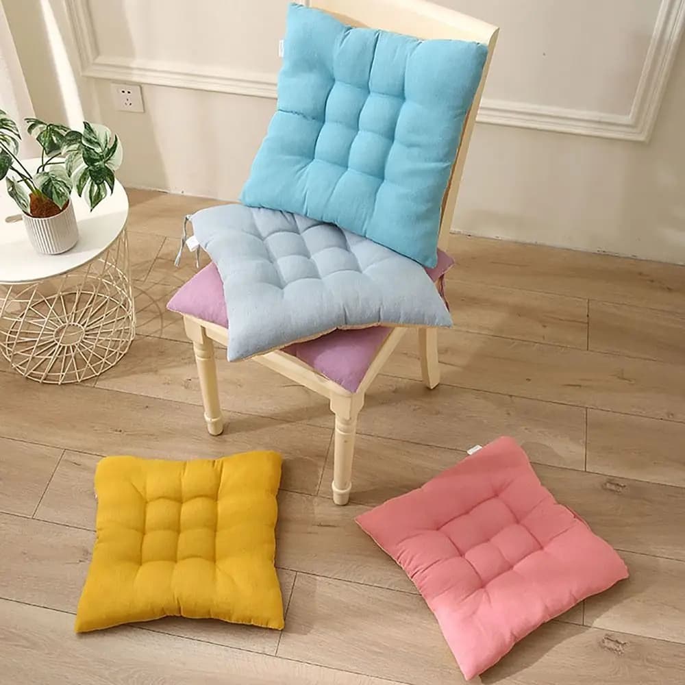 Warm Soft 40*40 CM Dining Chair Seat Cushion Printed Thicken Ground Mat Non-slip Back Cushion Student Office Canteen