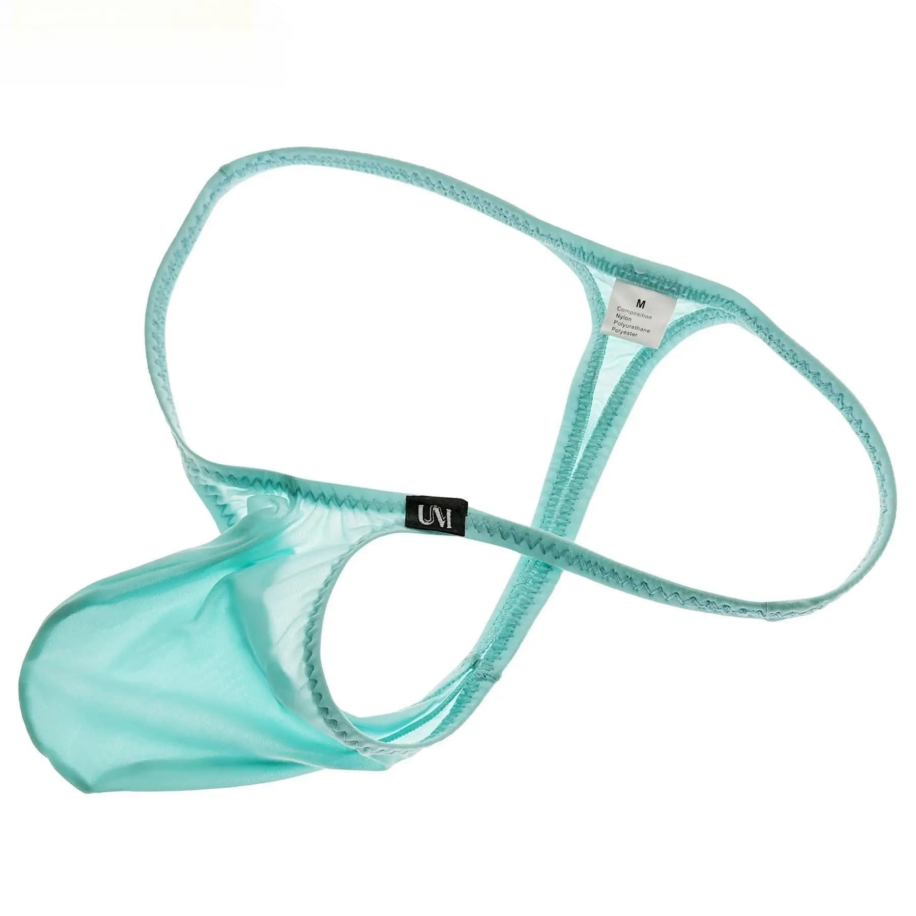 Super Thin Waist Belt New Men's Ice Thongs Solid Color Comfortable G-string Pouch Men Thin Translucent Underwear