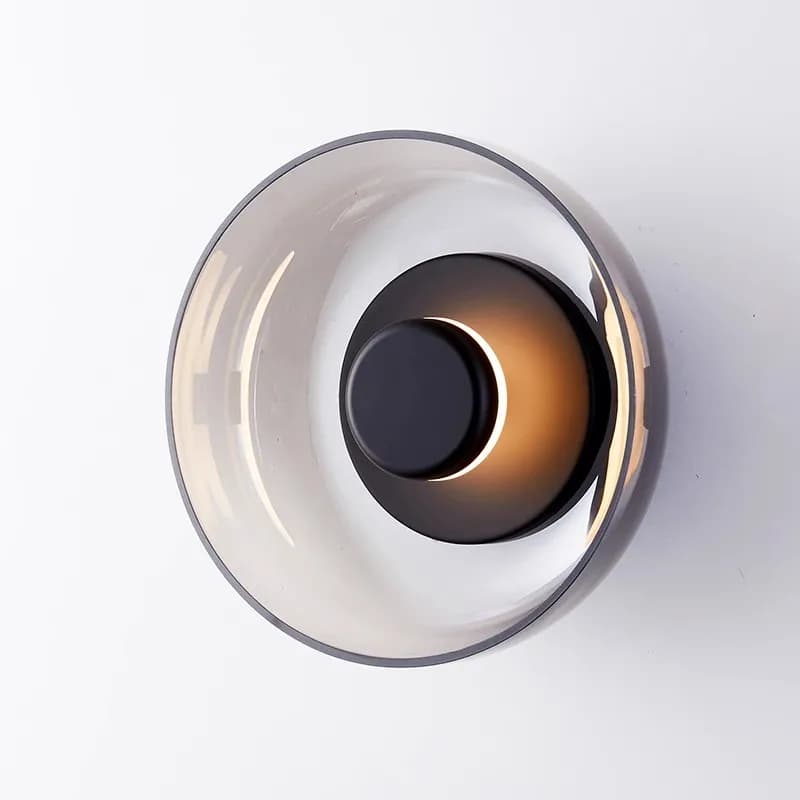 Lampada da parete moderna in vetro Luce calda a LED per soggiorno Camera da letto Studio Corridoio Appartamento Ufficio Illuminazione per interni Applique da parete
