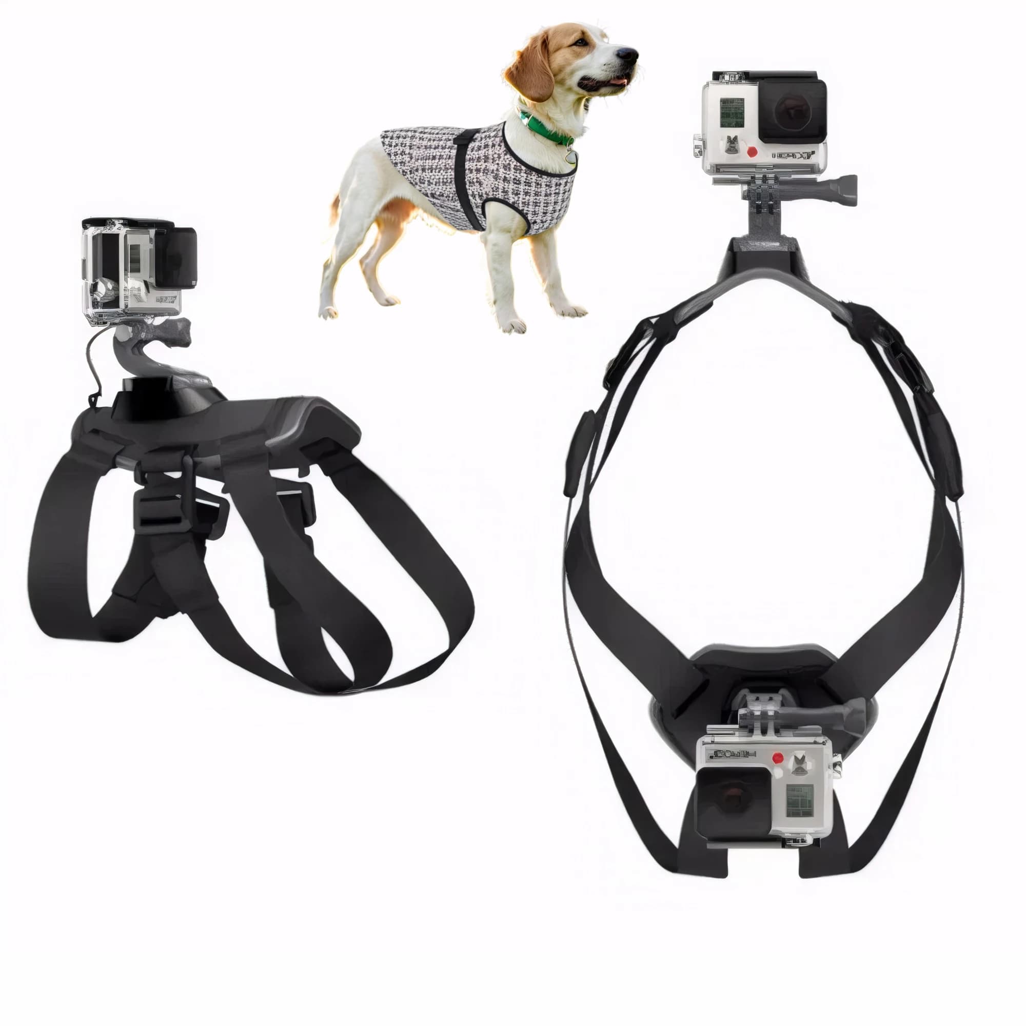 Fascia per cani regolabile per Gopro hero 13 12 11 10 9 Imbracatura per cani Cintura toracica Supporto per fotocamera sportiva per SJCAM Xiaoyi