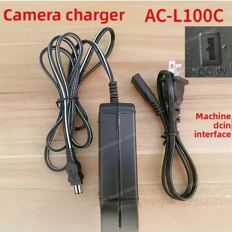 Per cavo batteria al litio Sony Camera HXR-MC1500C MC2500 NX100, caricabatterie dritto